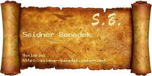 Seidner Benedek névjegykártya
